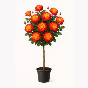 dvobojna ruža stablašica crveno–Žuta